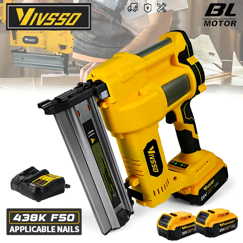Power Tools Battery - VIVSSO Brushless Electric Nail Gun Cordless