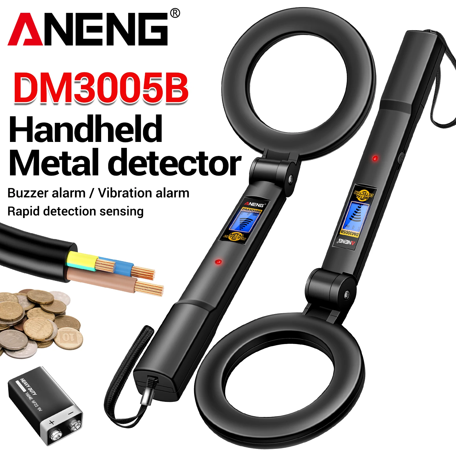 Power Tools Inspection - ANENG DM3005B handheld metal detector is