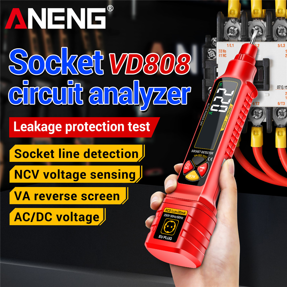 Socket Power Tester ANENG VD80 - Power Tools Voltage ulasan dan harga