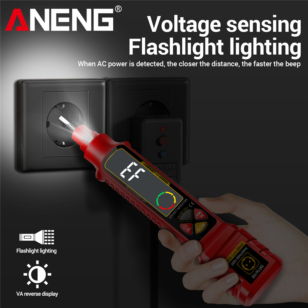 Socket Power Tester ANENG VD80 - Power Tools Voltage ulasan dan harga