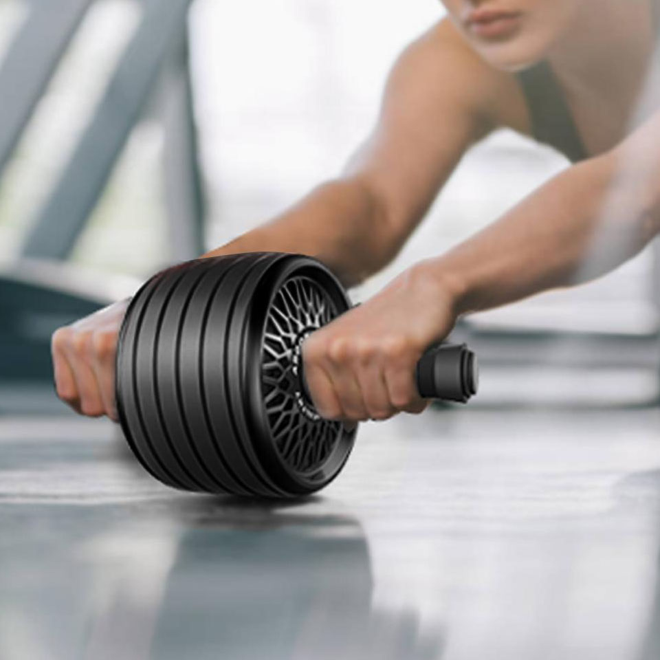Ab Roller Wheel Muscle Exercis - Power Tools Training ulasan dan harga
