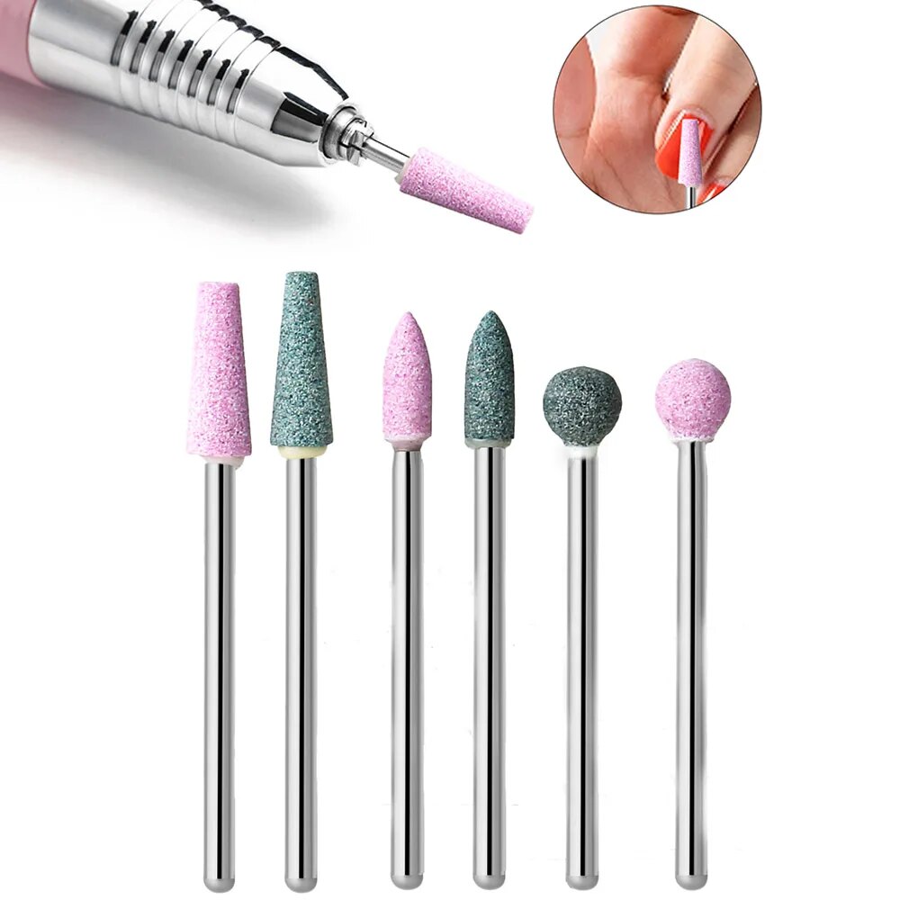 6pcs Nail Drill Bit Set Stone  - Power Tools Review ulasan dan harga