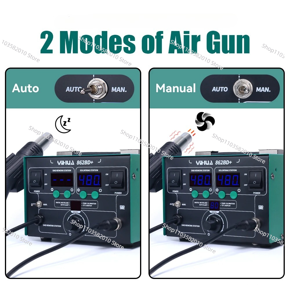 YIHUA 862BD+ Hot Air Gun Solde - Power Tools Used In Welding ulasan dan harga