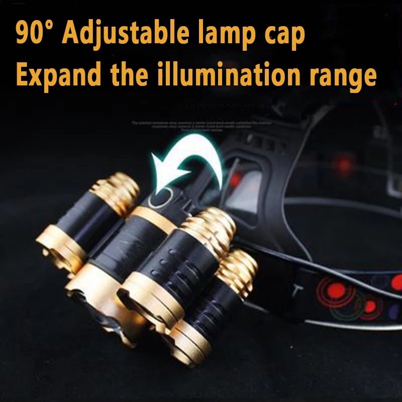5LED T6 Head Lamp Zoom Flashli - Power Tools Zoom ulasan dan harga
