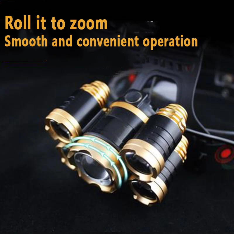 5LED T6 Head Lamp Zoom Flashli - Power Tools Zoom ulasan dan harga