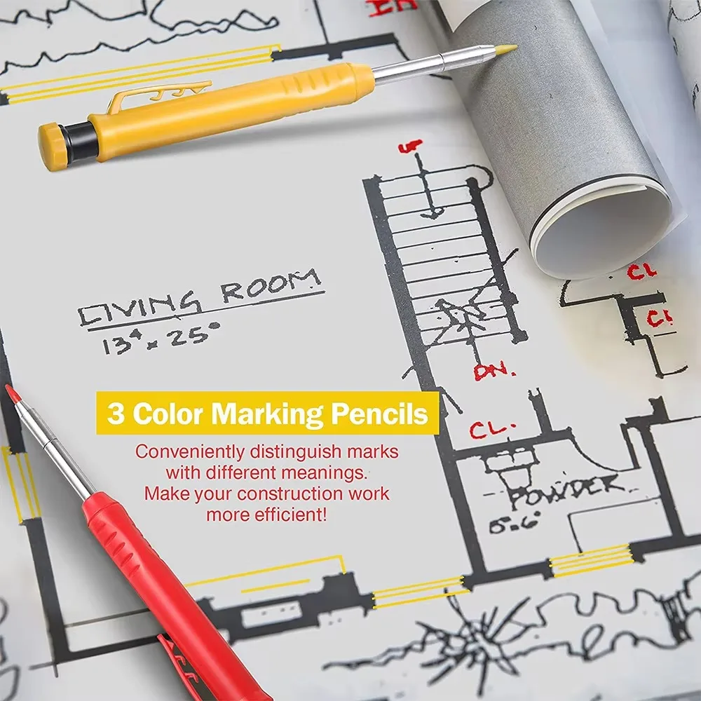 Solid Carpenter Pencil Set Woo - Power Tools Construction ulasan dan harga