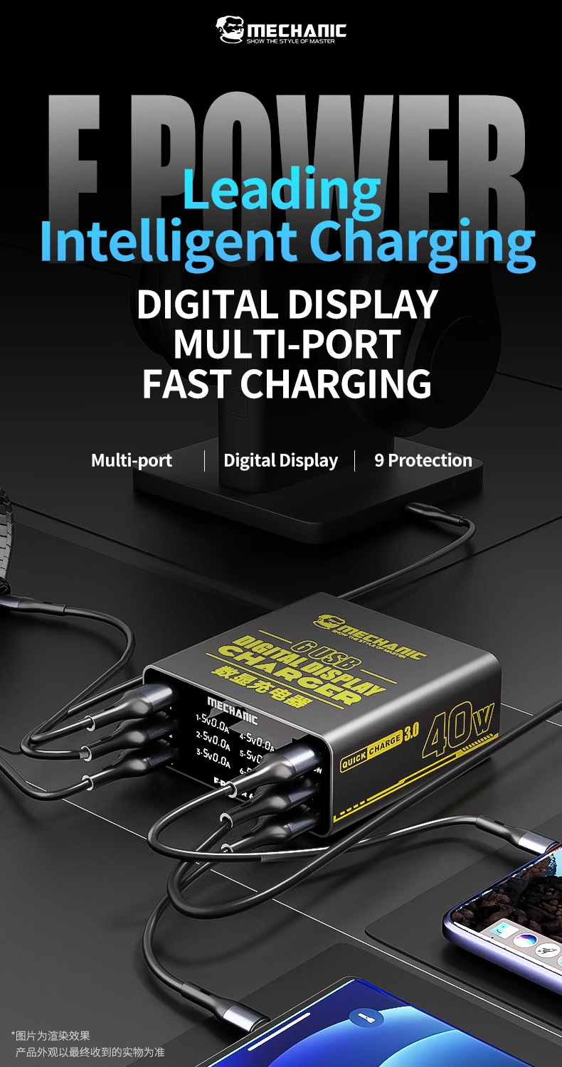 MECHANIC 6-Port USB fast charg - Power Tools List ulasan dan harga